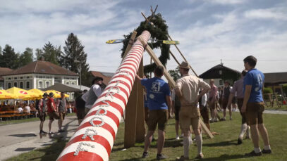 Maibaum aufstellen