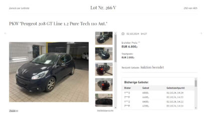 111 Autoversteigerung