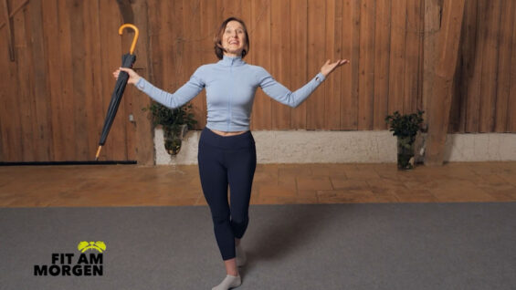 Fit am Morgen Regenschirm